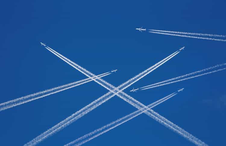 Mutlitple planes in sky