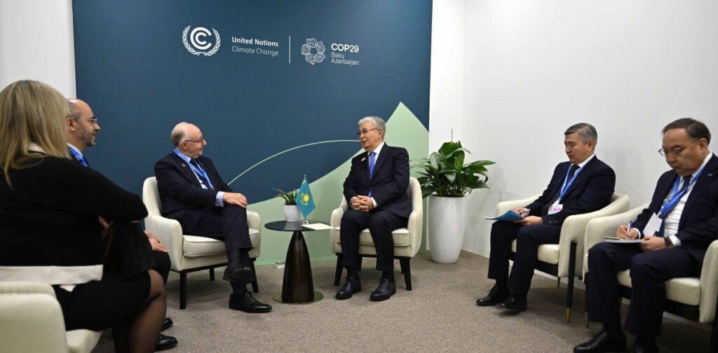 Discussions with the President of Azerbaijan; addressing global ...